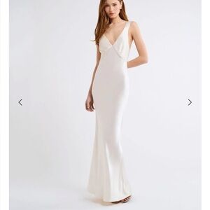 Rumored Cream Maxi Dress